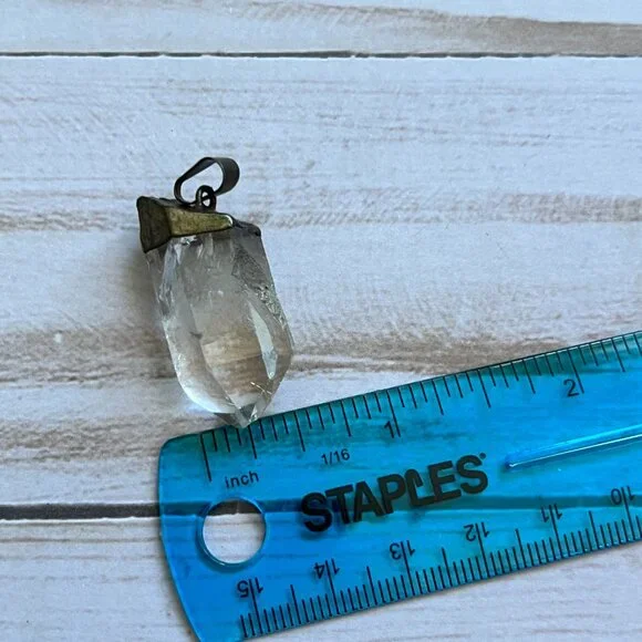 Clear Quartz Crystal Point Pendant - Picture 9 of 9